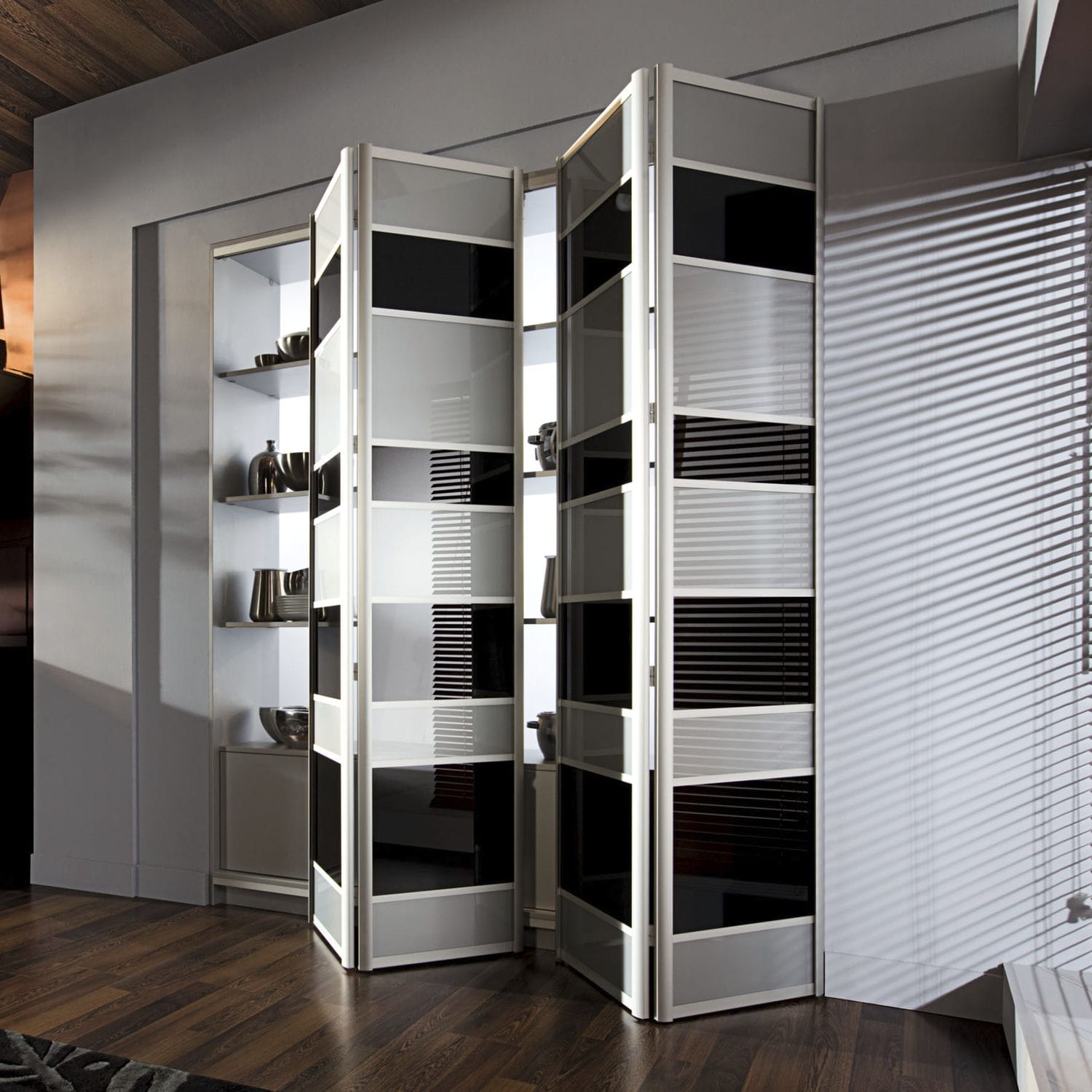 Tür für Wandschrank - MODERN - Ville Doors - faltbar / Massivholz