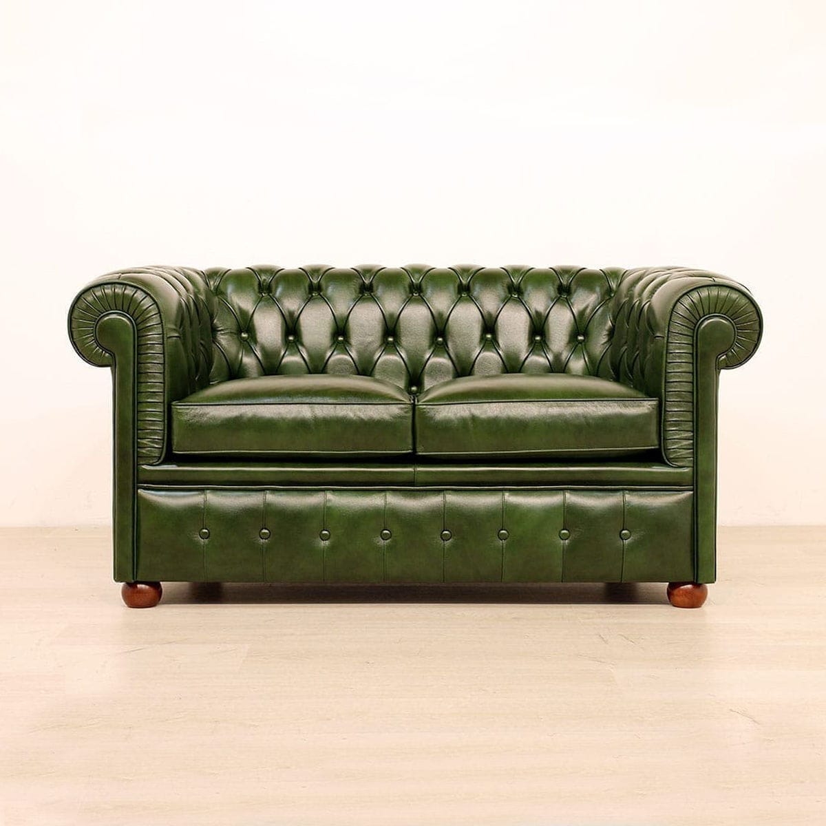 Chesterfield-Sofa - CHESTERINO - VAMA Divani - Leder / 2-Personen / grün