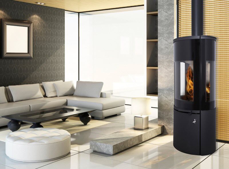 Holz Kaminofen Hierro 3s Storch Kamine Gmbh 3 Sichtseiten Stahl Modern
