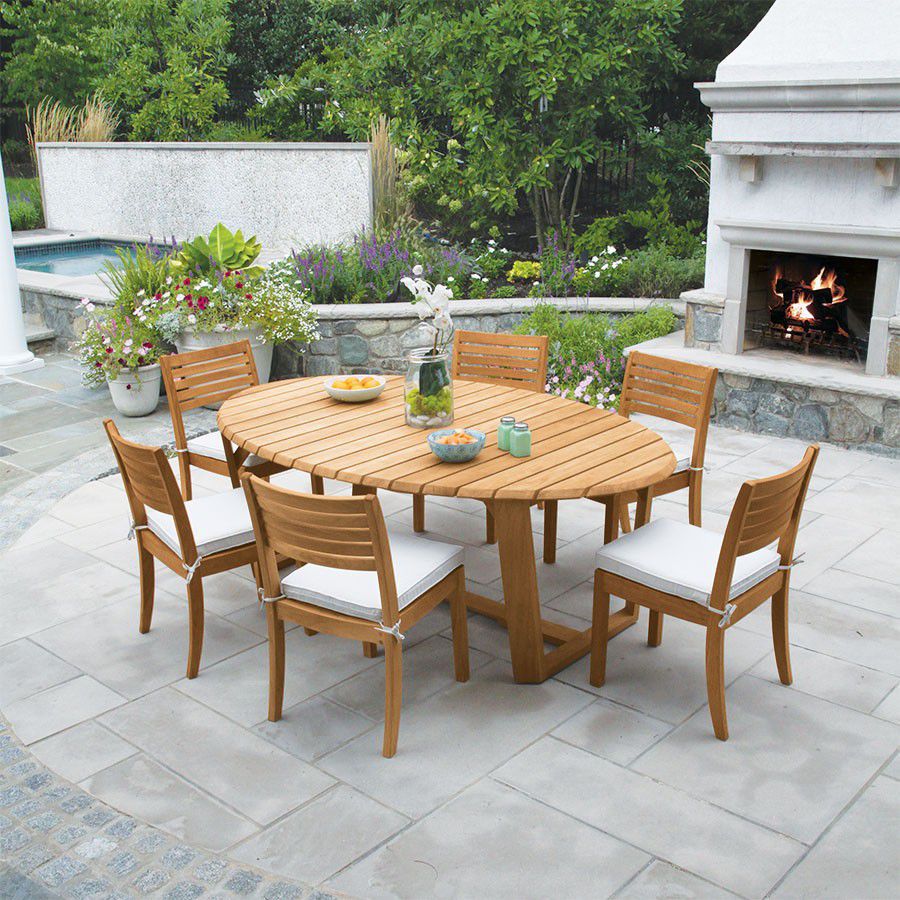 Moderner Esstisch - ECLIPSE : 4874 - COUNTRY CASUAL TEAK - aus Teakholz