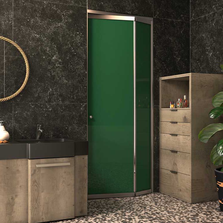 Tür für Innenbereich - SPLIT - Salinox - Glas / Aluminium / faltbar