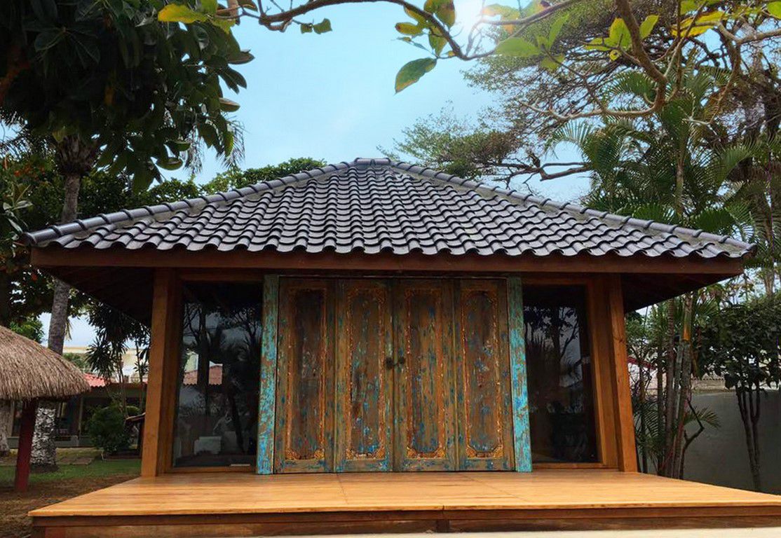 Eingangstür - Teck Time - aus Teakholz / aus Tropenholz / Falt