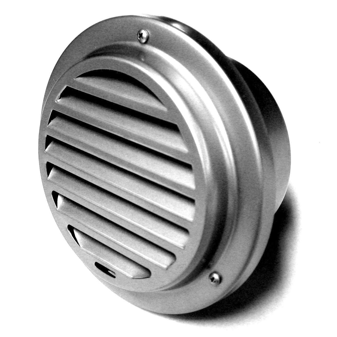 Edelstahl Lüftungsgitter 125mm - Verstellbar Für Boote Und Wohnmobile