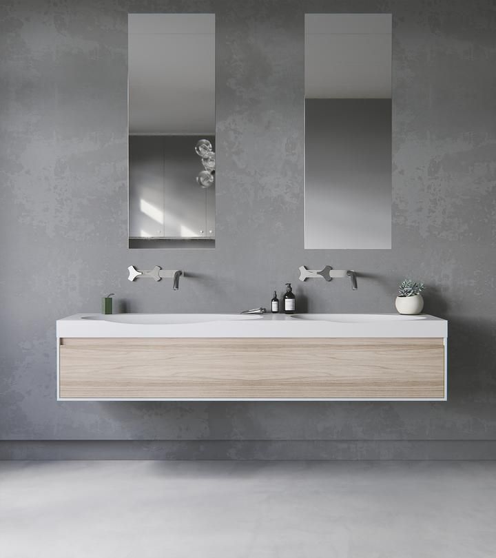 Doppeltes Waschbecken - LAGOON-03 DUAL - Le Projet - Einbau