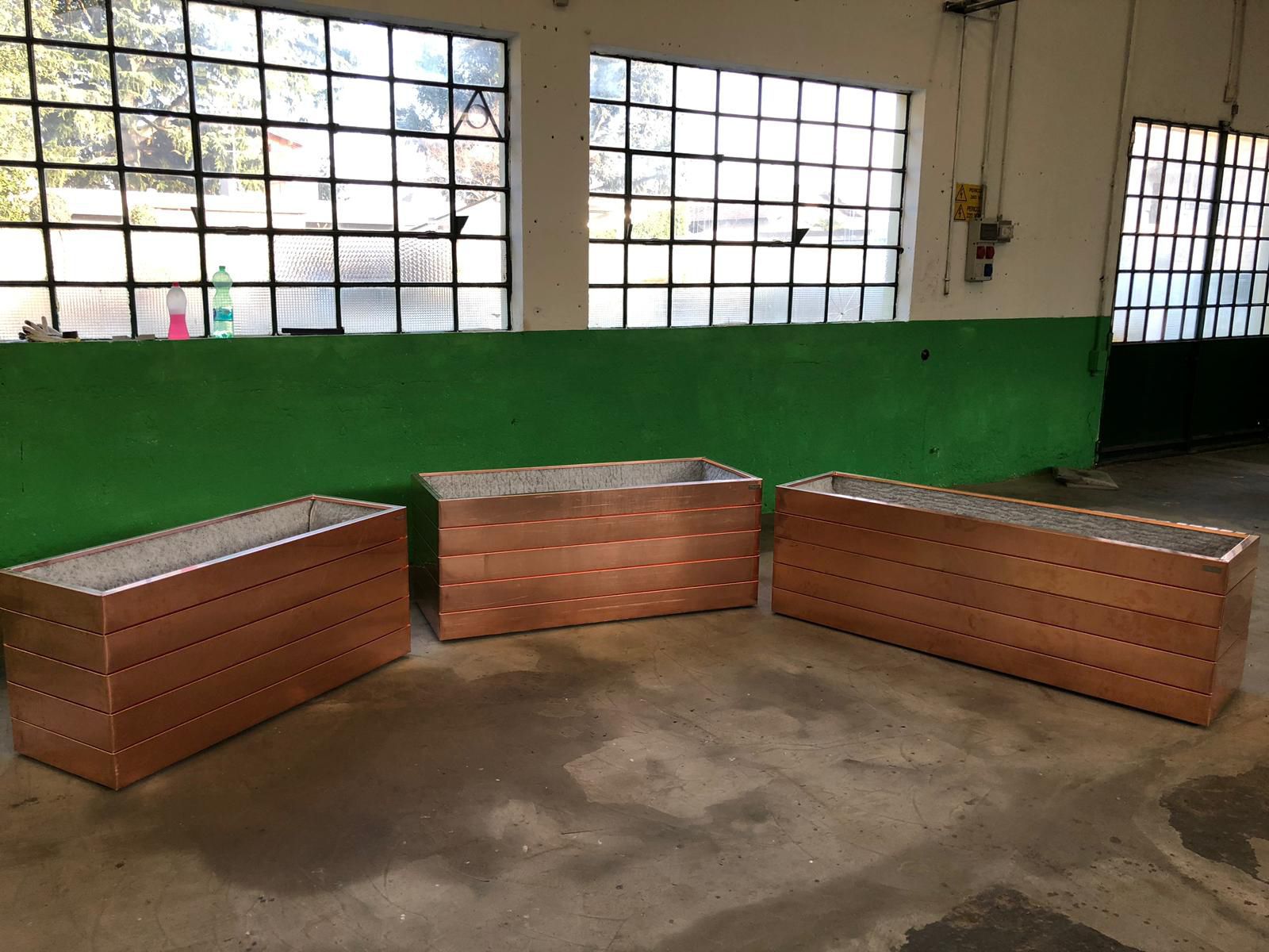 Kupfer-Pflanzkübel - Regart - rechteckig / nach Maß / handgefertigt