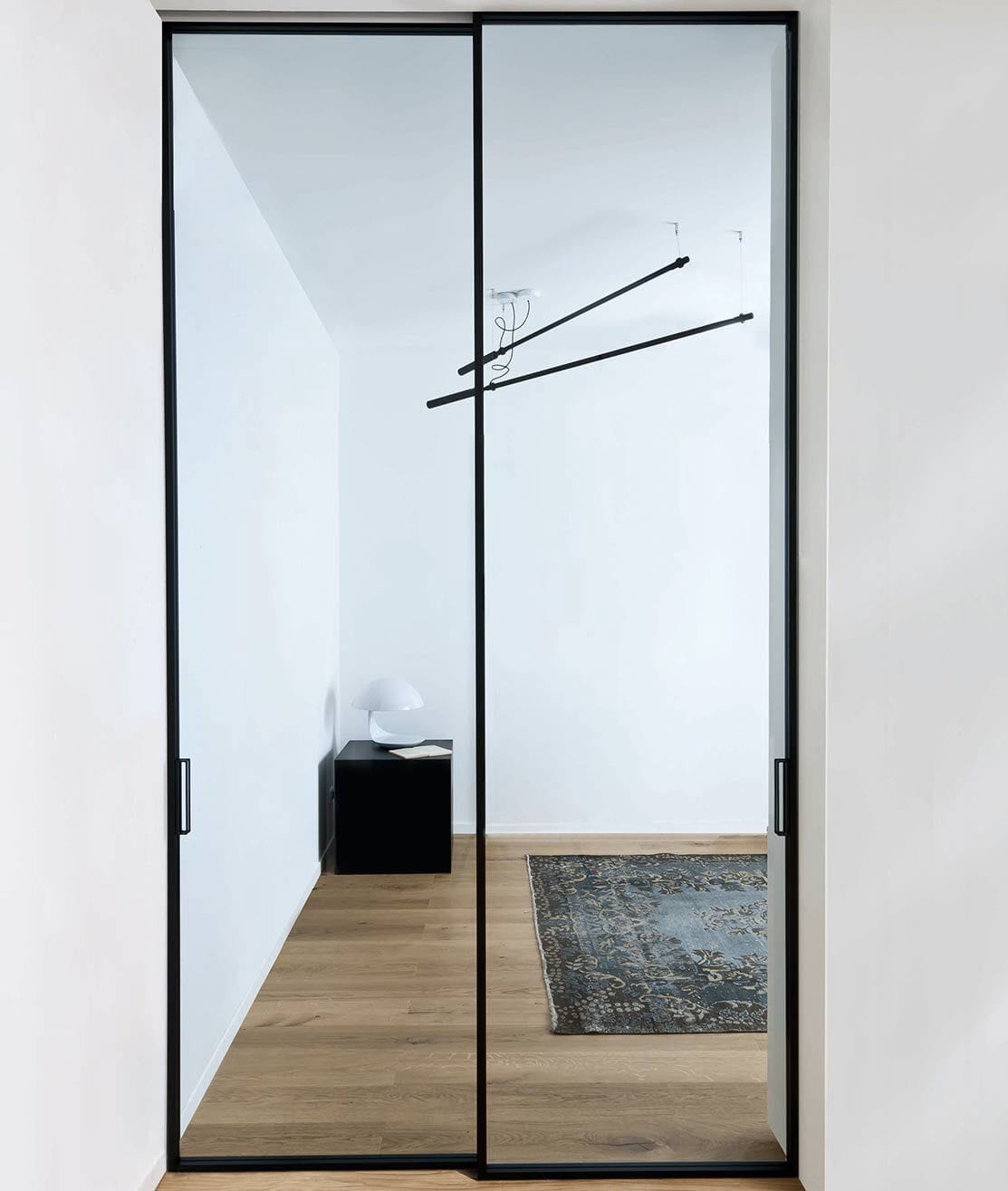 Tür für Innenbereich - PRIMA - ALBED - anodisiertes Aluminium / Schiebe