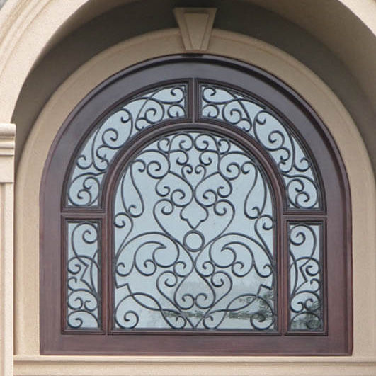 Feststehendes Fenster - TW-14 - Granddoors - aus Mahagoni / gebogen