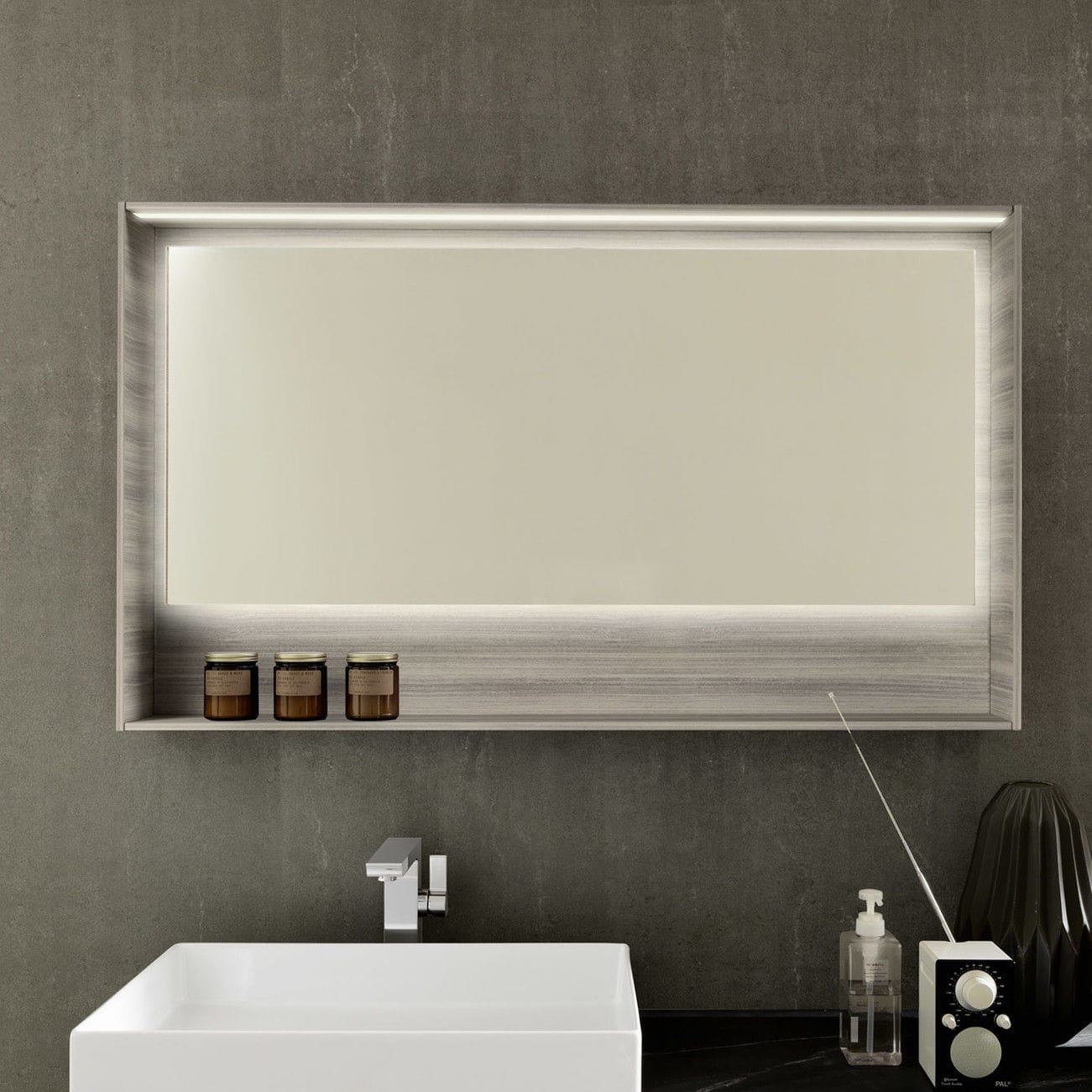 Wandmontierter Spiegel für Badezimmer - C002 - BAXAR - modern