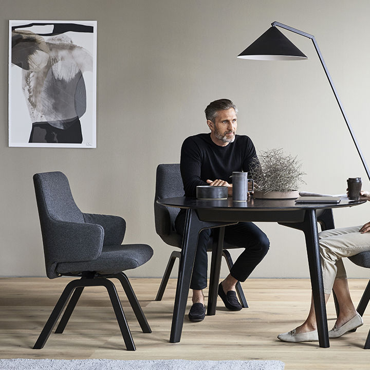 Esszimmerstuhl / skandinavisches Design LAUREL Stressless Stoff