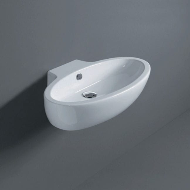 Wand-Waschbecken - LFT 34 - SIMAS ACQUA SPACE - oval / Keramik / modern