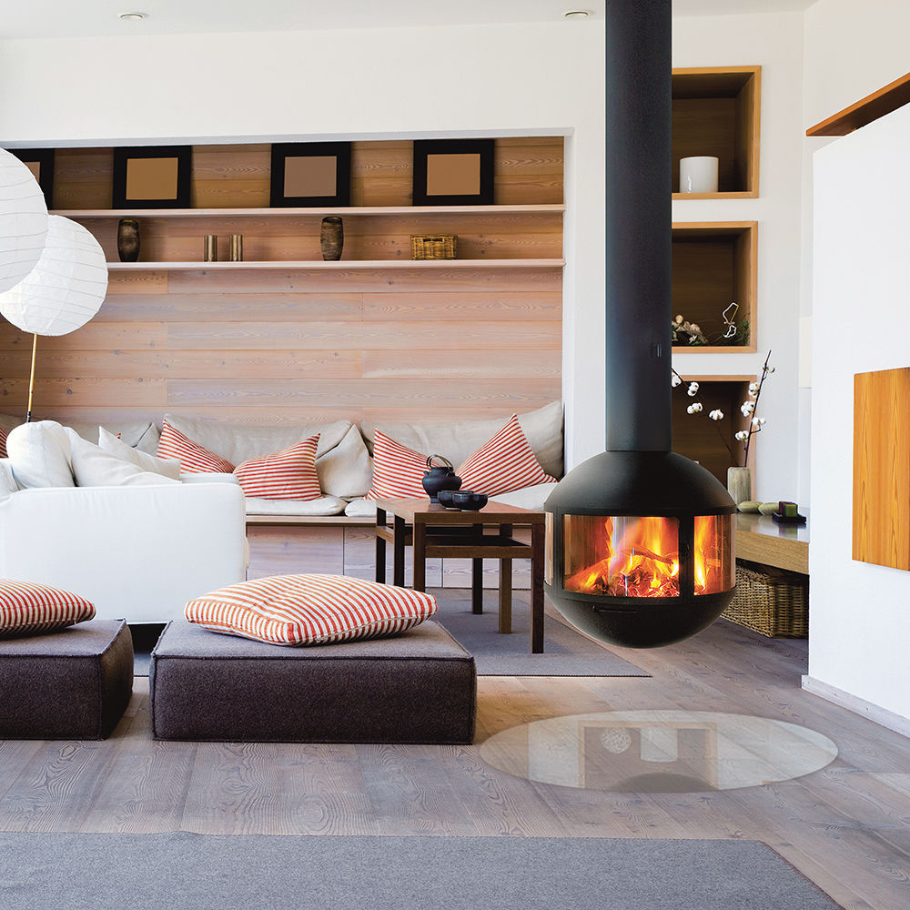 Holzkamin - AGORAFOCUS 630 - Focus - modern / hängend / geschlossene