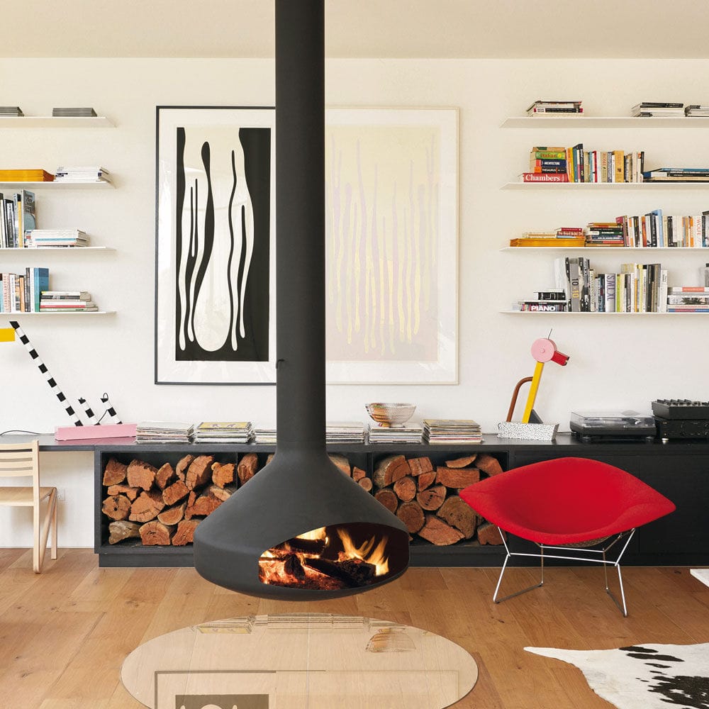 Holzkamin - ERGOFOCUS - Focus - Gas / modern / hängend
