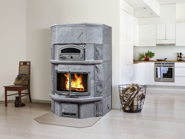Holz-Kaminofen - TLU2637/11 - TULIKIVI - Speck / traditionell / Backöfen