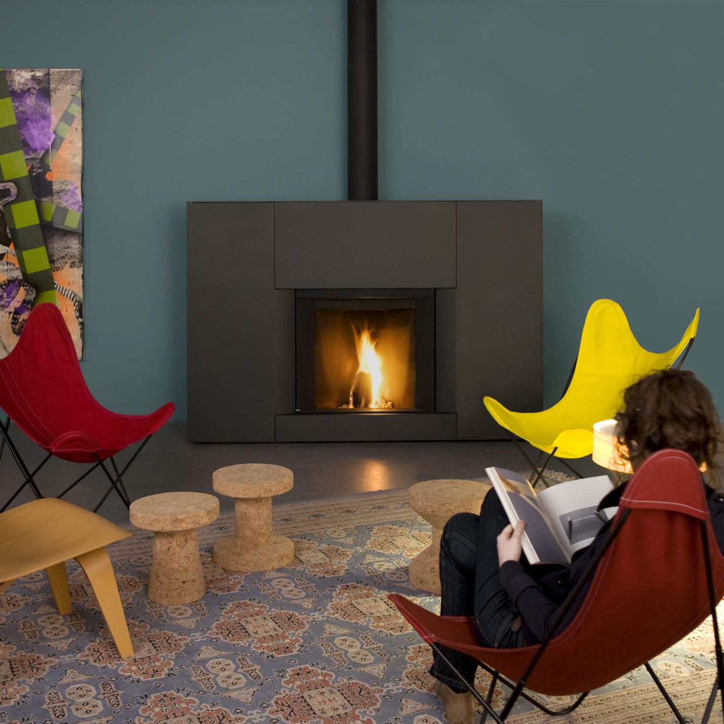 Holzkamin - MICROMEGA READY-TO-FIT - Stûv - modern / geschlossene