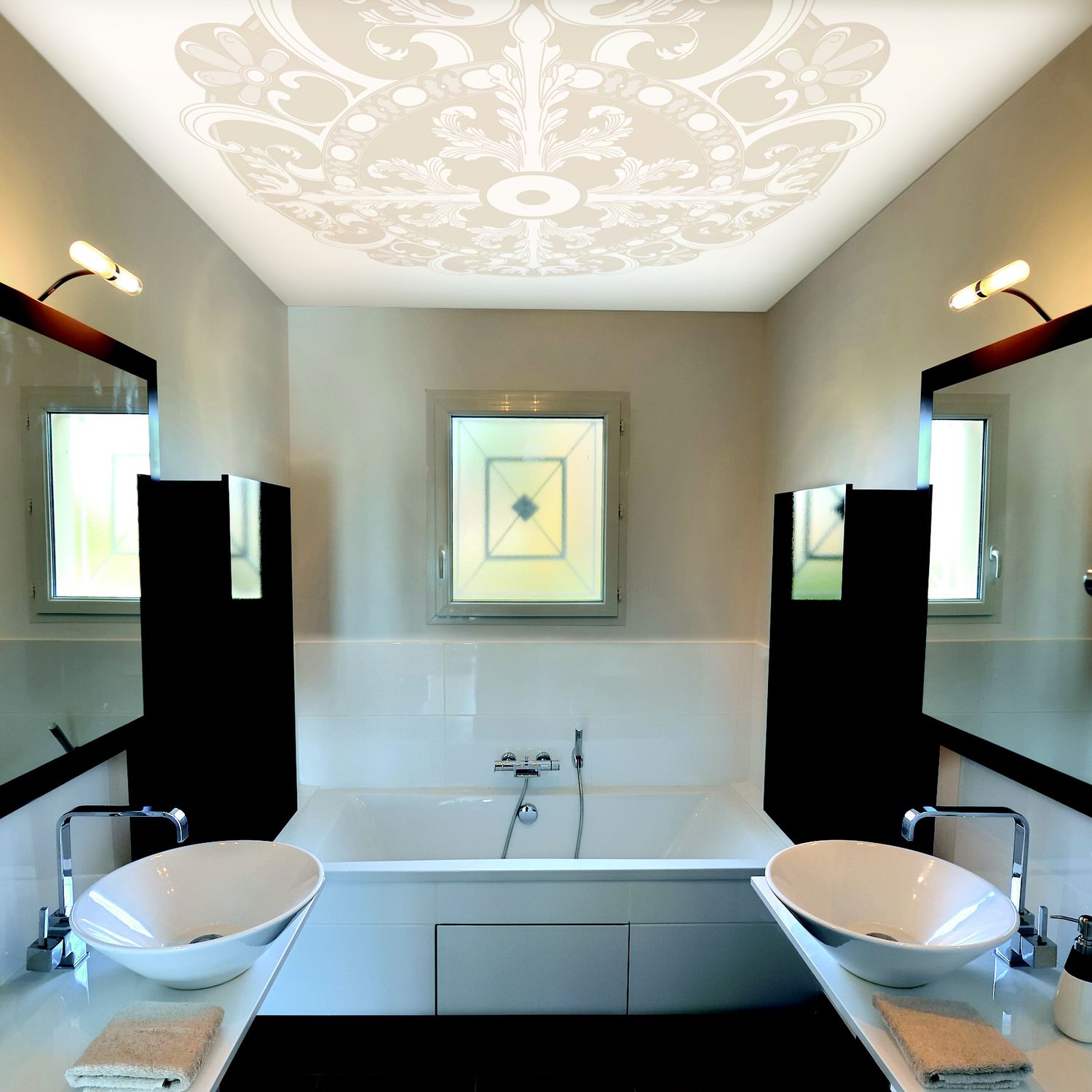 Abgehängte Decke / PVC - GRAPHIC - Newmat - in Plattenform / für Pool