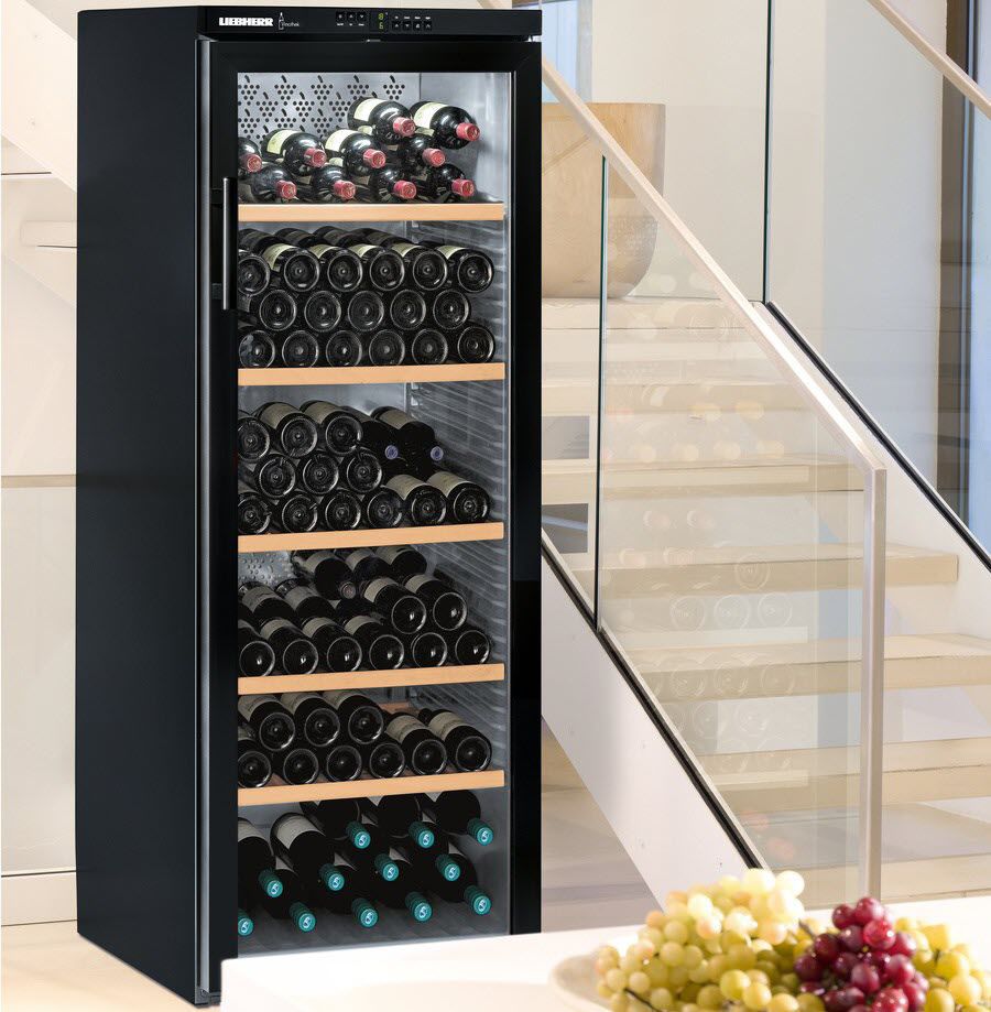 MultiTemperaturWeinkühlschrank WTB 4212 VINOTHEK LIEBHERR freistehend / Stahl / verglast
