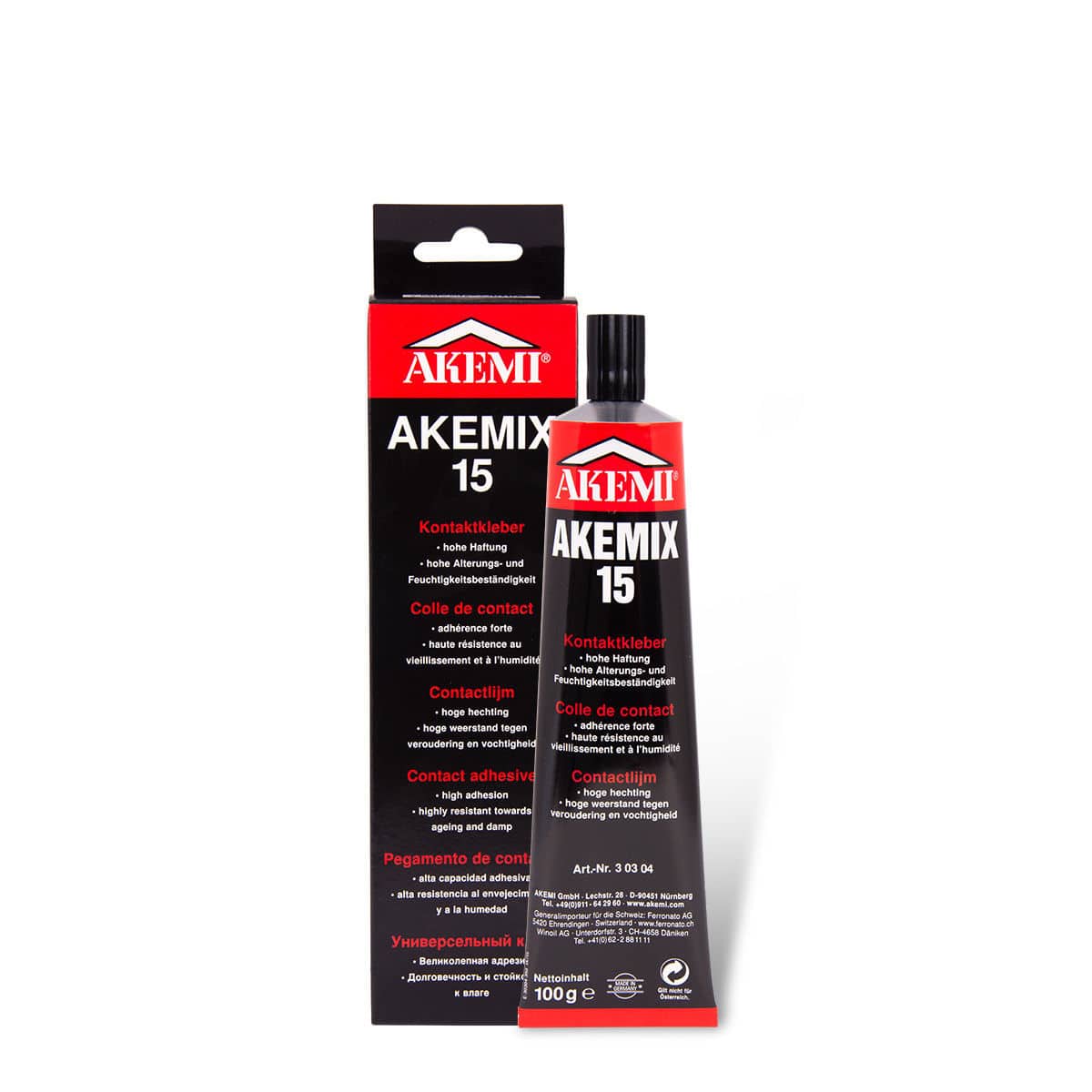 Kleber für Holz AKEMIX 15 Akemi für Metall / für Glas / Innenbereich