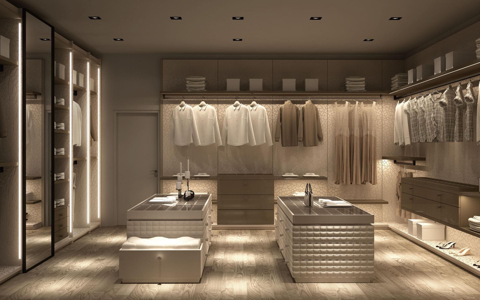 Moderner begehbarer Kleiderschrank butterfly benedetti MOBILI Holz / mit integrierter