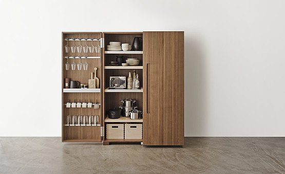 Moderner Lagerschrank für Küchen - TOOL - Bulthaup - Holz / Aluminium