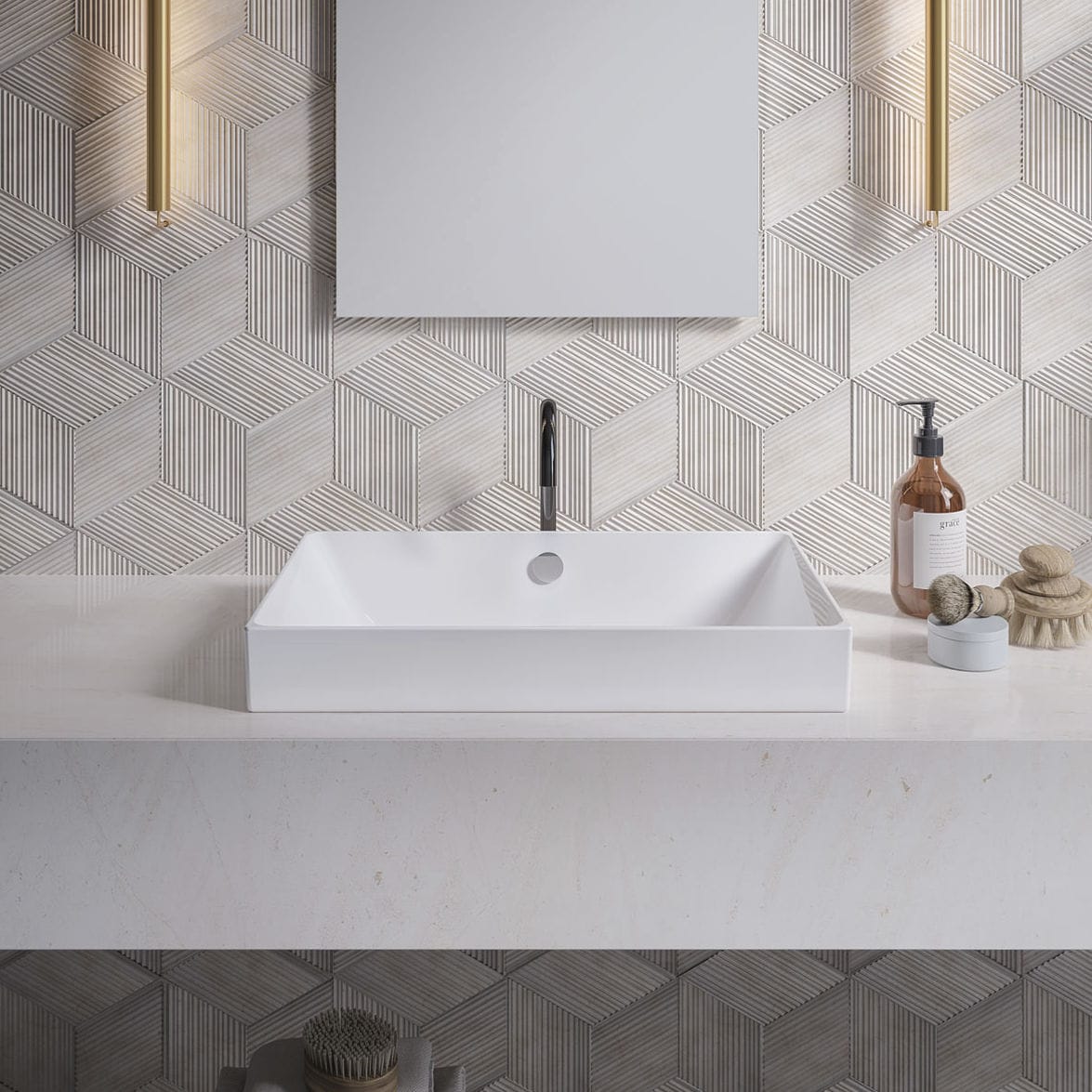 Aufsatzwaschbecken - ZERO 50X37 - 15037VEN00 - CATALANO - rechteckig