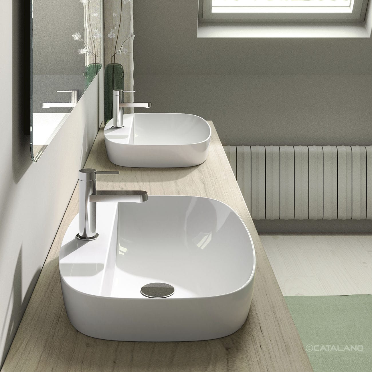 Halbeinbauwaschbecken - GREEN LUX 65 - COD. 165GRLXN00 - CATALANO