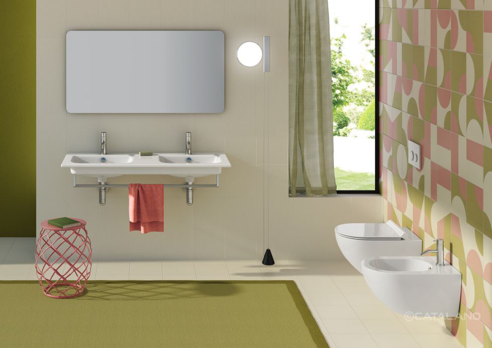 Doppeltes Waschbecken - SFERA : COD. 1125SFD00 - CATALANO - Wand