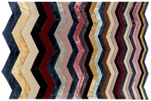 Moderner Teppich Motiv Wolle Viskose Pietra Dura