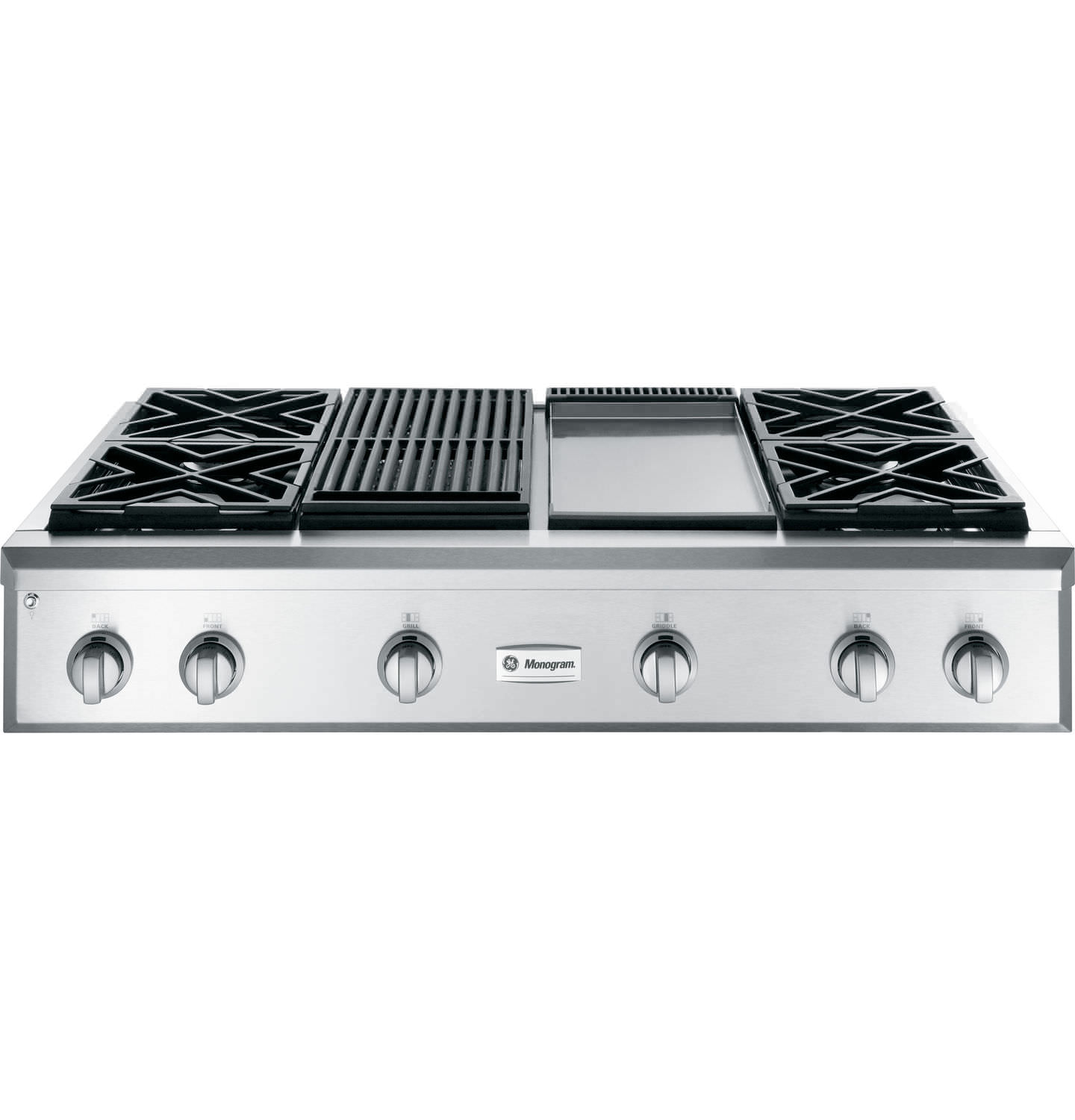 Gaskochfeld ZGU484LGPSS Monogram Profi / 6 Kochstellen / Einbau