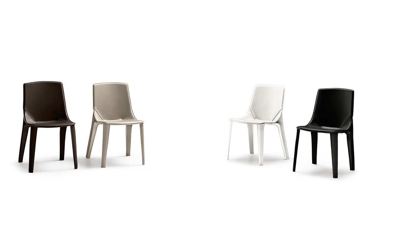 Moderner Stuhl CALLAS FIAM ITALIA Polster Leder Metall Moderner Stuhl CALLAS FIAM ITALIA Polster Leder Metall