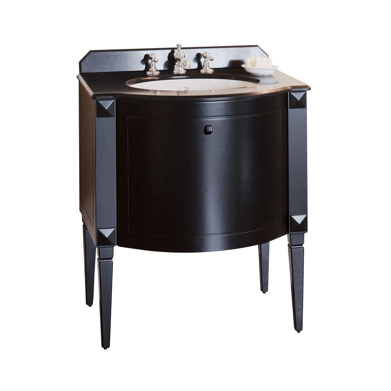 Freistehender Waschtisch-Unterschrank - CHESTER NERO - GENTRY HOME