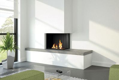 Gaskamin - KOMBIFIRE - dim\'ora - Multibrennstoff / Holz / modern