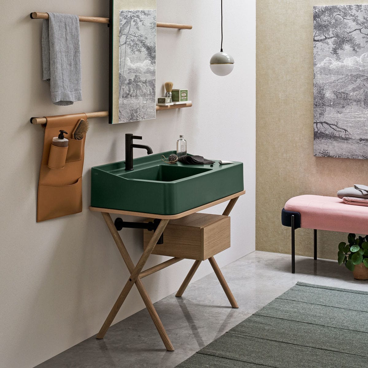 Freistehender Waschtisch-Unterschrank - SIWA - Ceramica Cielo - Holz