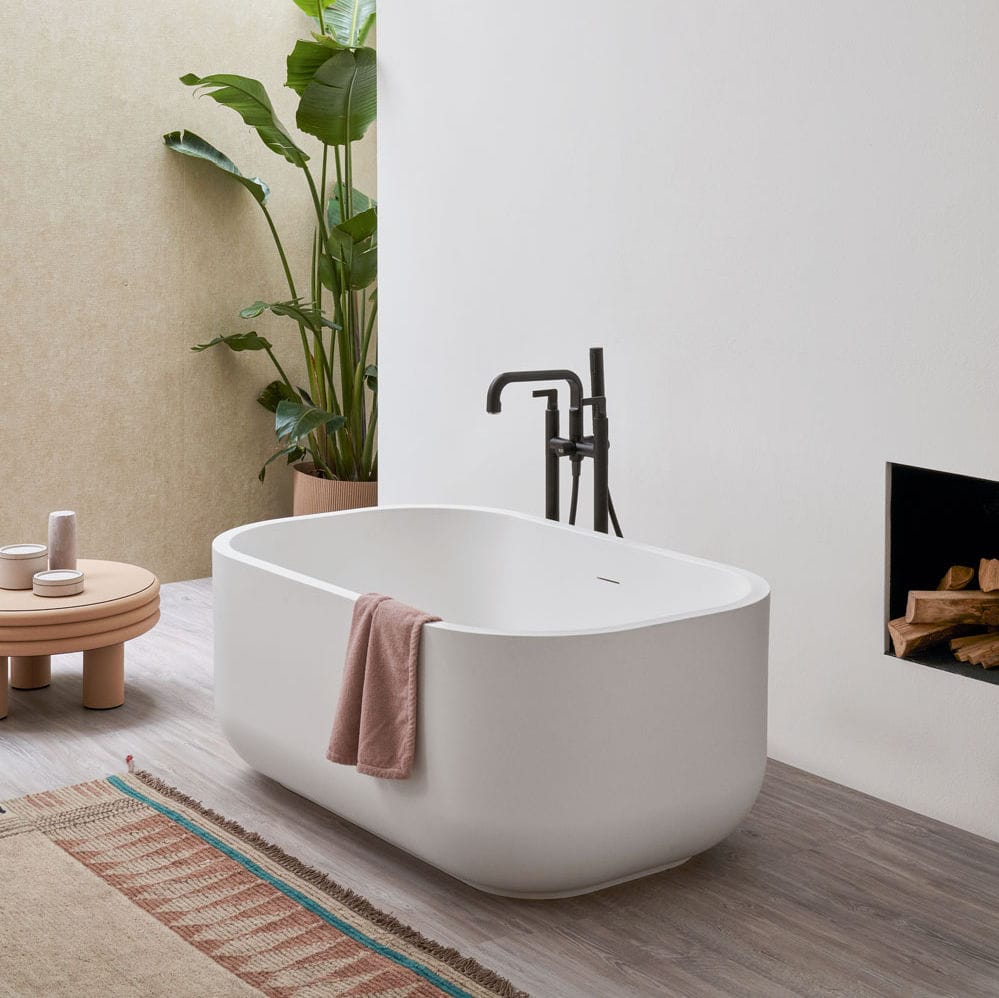 Ovale Badewanne - DAFNE - Ceramica Cielo - freistehend / LivingTec® / weiß