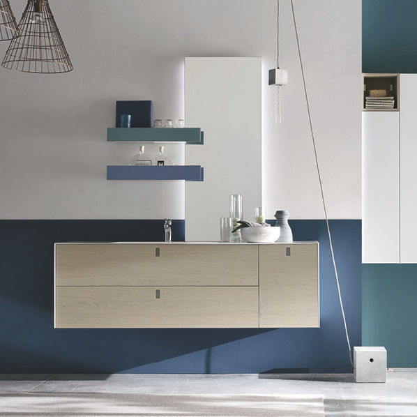 Wandhängender Waschtisch-Unterschrank - FILO - ARTESI - Holz / modern