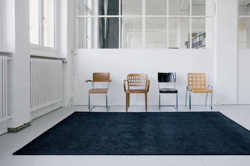 Moderner Teppich - ZAND - Ruckstuhl AG - uni / Leinen / rechteckig