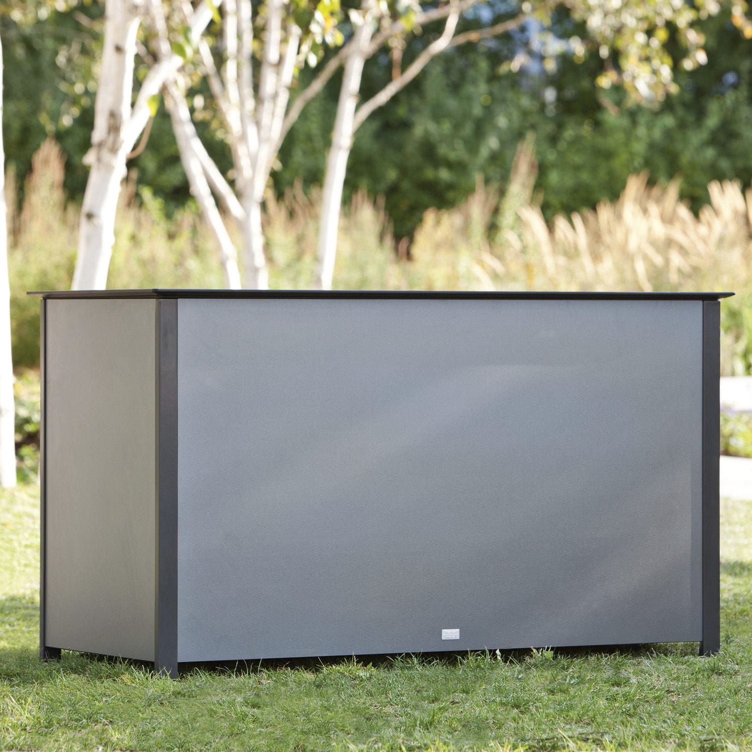 Moderne Truhe FISCHER MÖBEL für Garten / Aluminium / mit Kissen