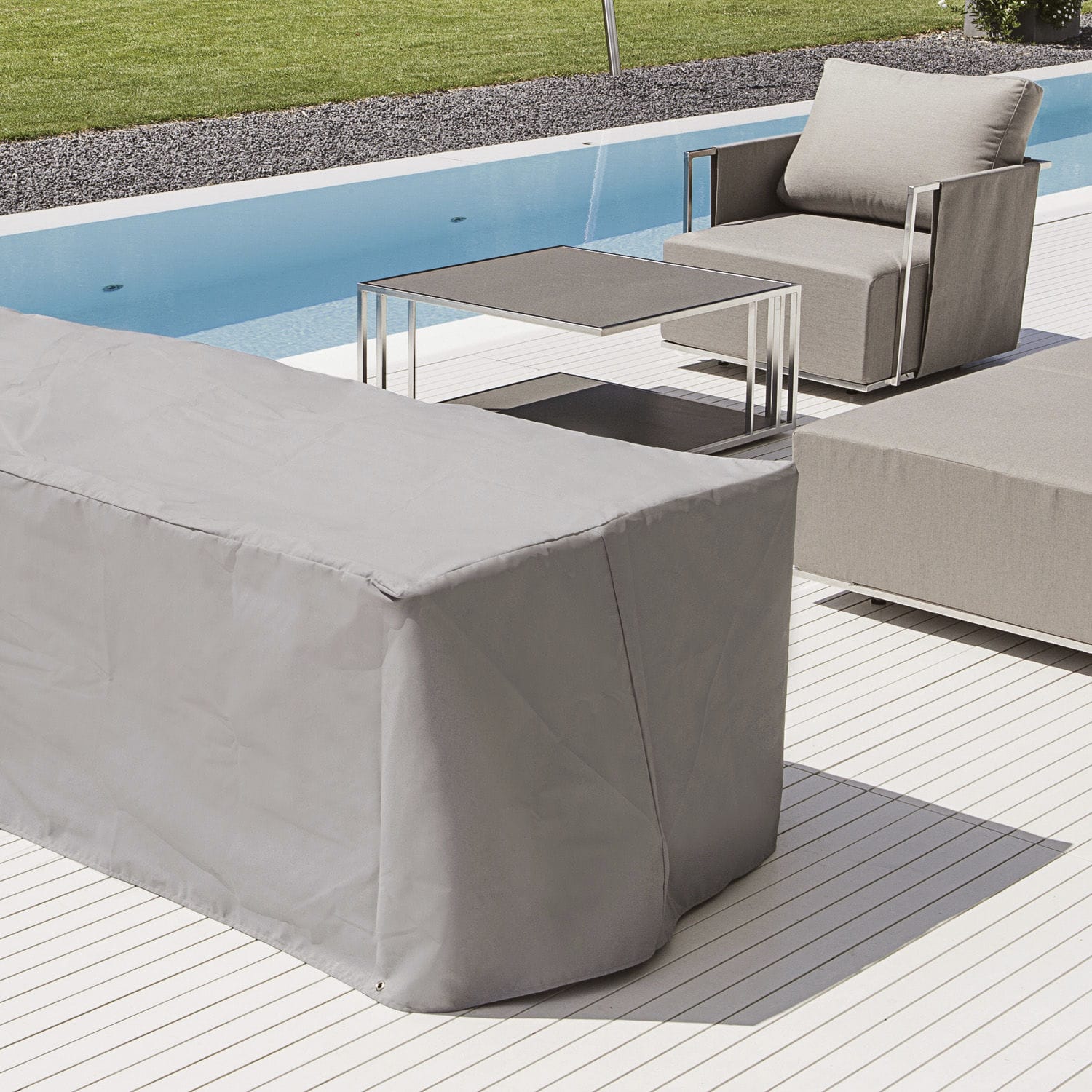 Skyour Terrassentisch-Abdeckung – Wasserdicht, UV-Schutz, 307x137x99 Cm, Für Gartenmöbel