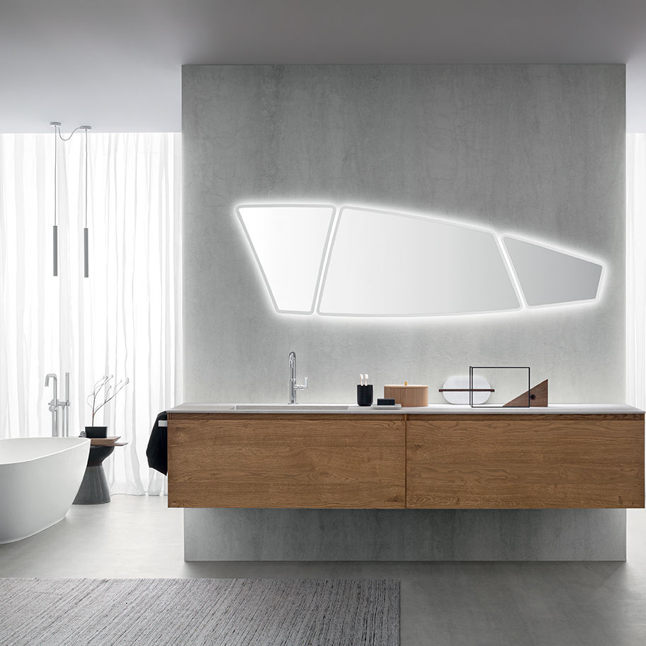 Wandhängender Waschtisch-Unterschrank - LINEÒ - ARBLU - freistehend