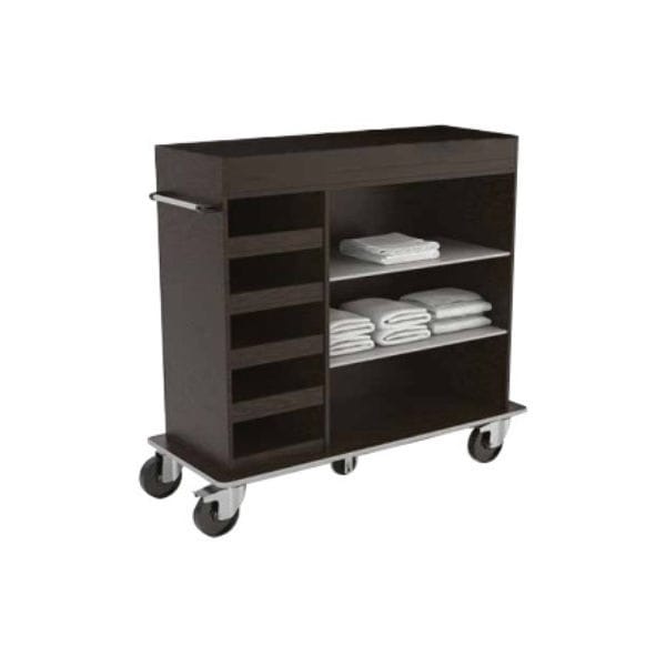 Saro AF 258 Zimmerservicewagen – Metall, Braun, 45x142x112 Cm – Mit Abnehmbaren Wäschesäcken