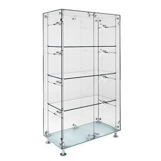 Moderne Vitrine SSG002 1000I Shopkit Glas Edelstahl Beleuchtet