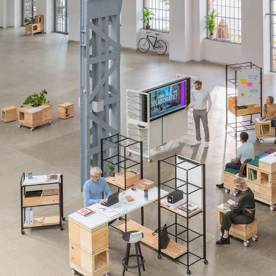 Whiteboard - PIXEL RACK - Bene GmbH - bodenstehend / Holz / Metall