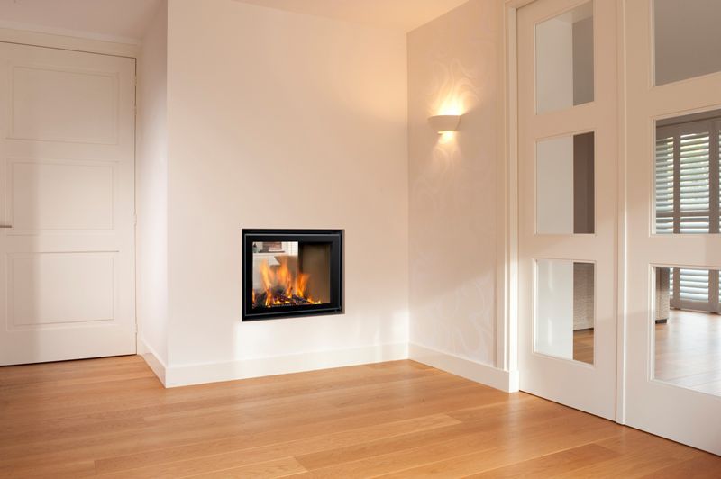 Holzkamin - ENERGA - Barbas - modern / geschlossene Feuerstelle