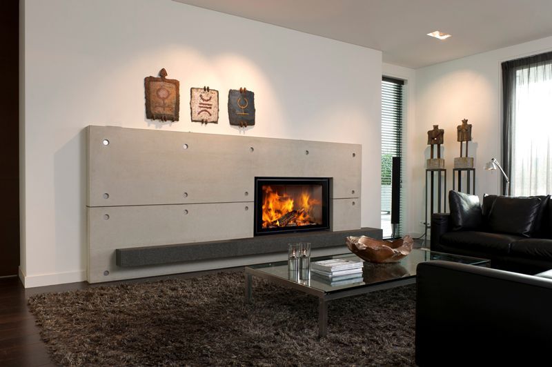 Holzkamin - ENERGA - Barbas - modern / geschlossene Feuerstelle