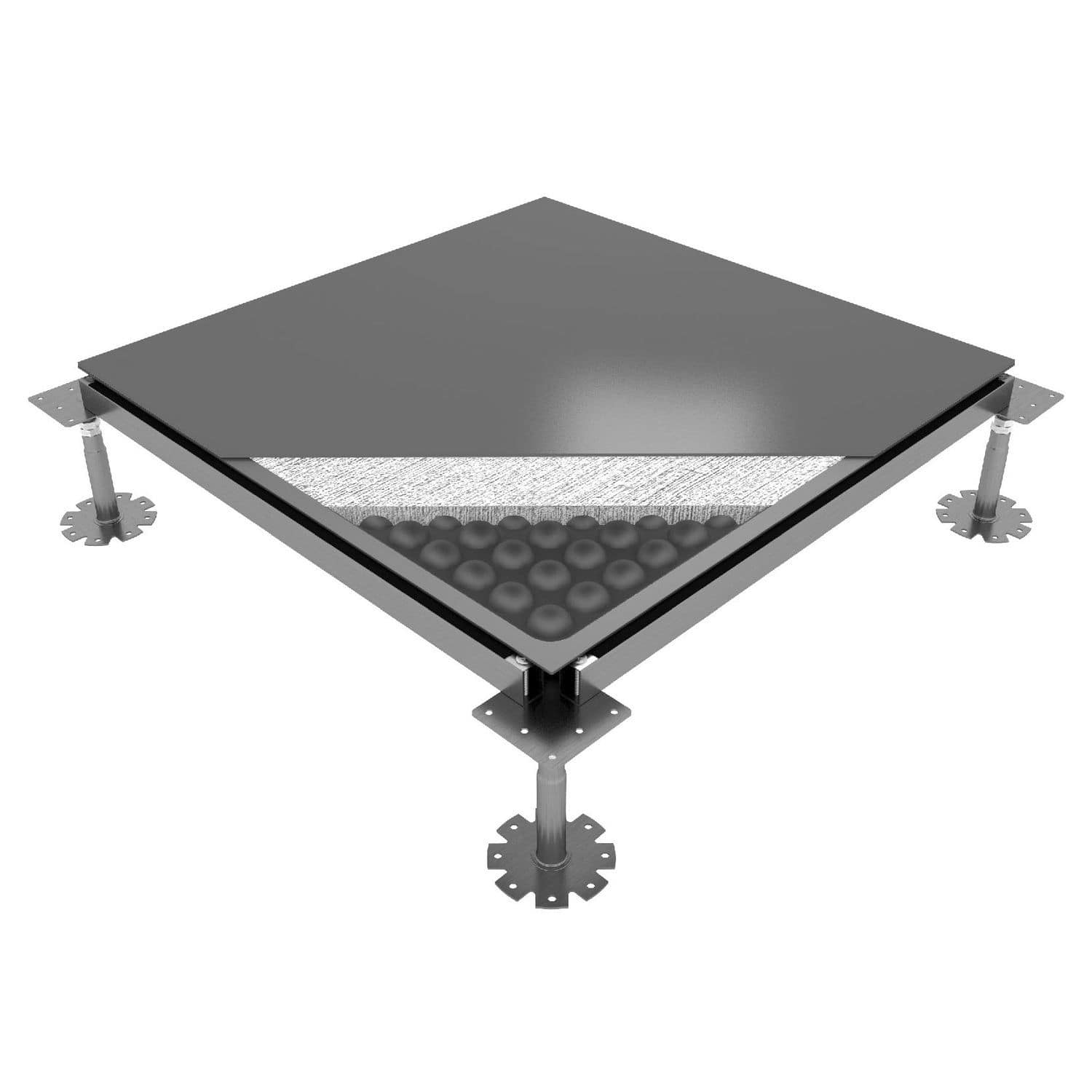 StahlDoppelboden FULL STEEL BARE ACCESS FLOOR POLYGROUP aus