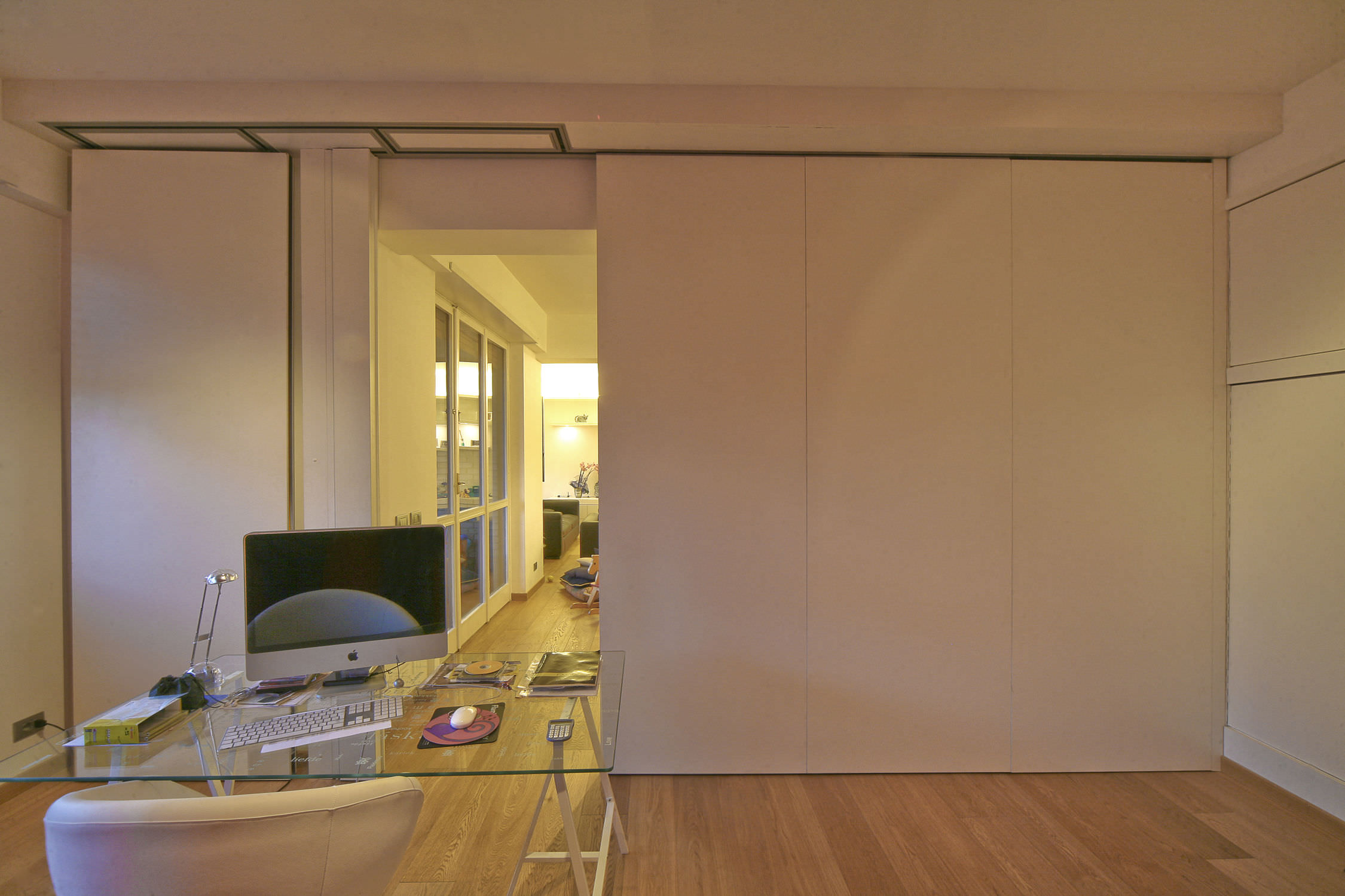 Schiebe-Stapel-Trennwand - PMR - LIGHT - ANAUNIA S.r.l - Laminat / für