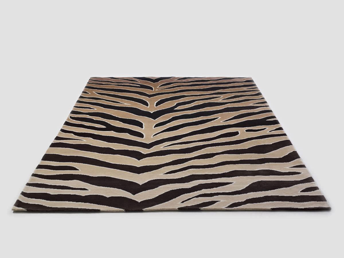 Moderner Teppich Motiv Wolle Rechteckig Zebra Mackinaw S L