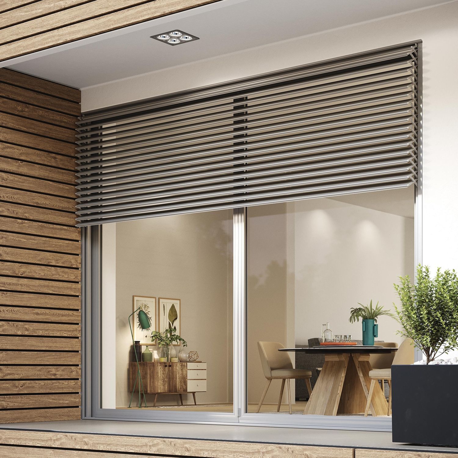 Rolladen OSKURA VERTICALE Sunroom S.p.A. Lamellen / Aluminium / matt