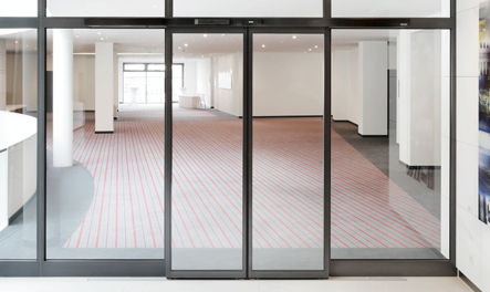 Eingangstür - SLIMDRIVE SL-RD - GEZE - einflügelig / Glas / automatisch