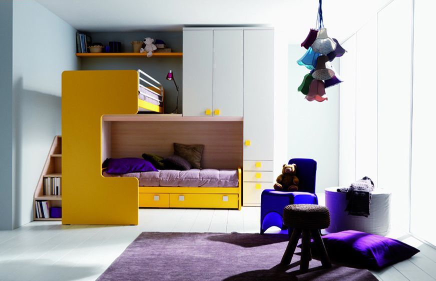 Hochbett 407 A Doimo Cityline Einpersonen / modern / für Kinder (Unisex)