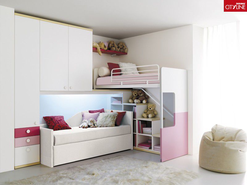 Hochbett 940 Doimo Cityline Einpersonen / modern / für Mädchen